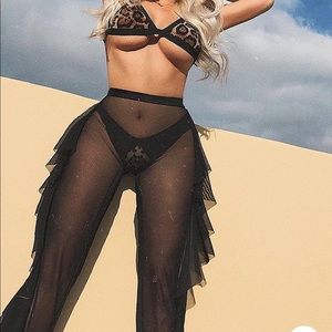 FN Sunshine See Through Swim Cover Up Pants